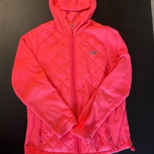 New Balance full zip quilted fleece hoodie